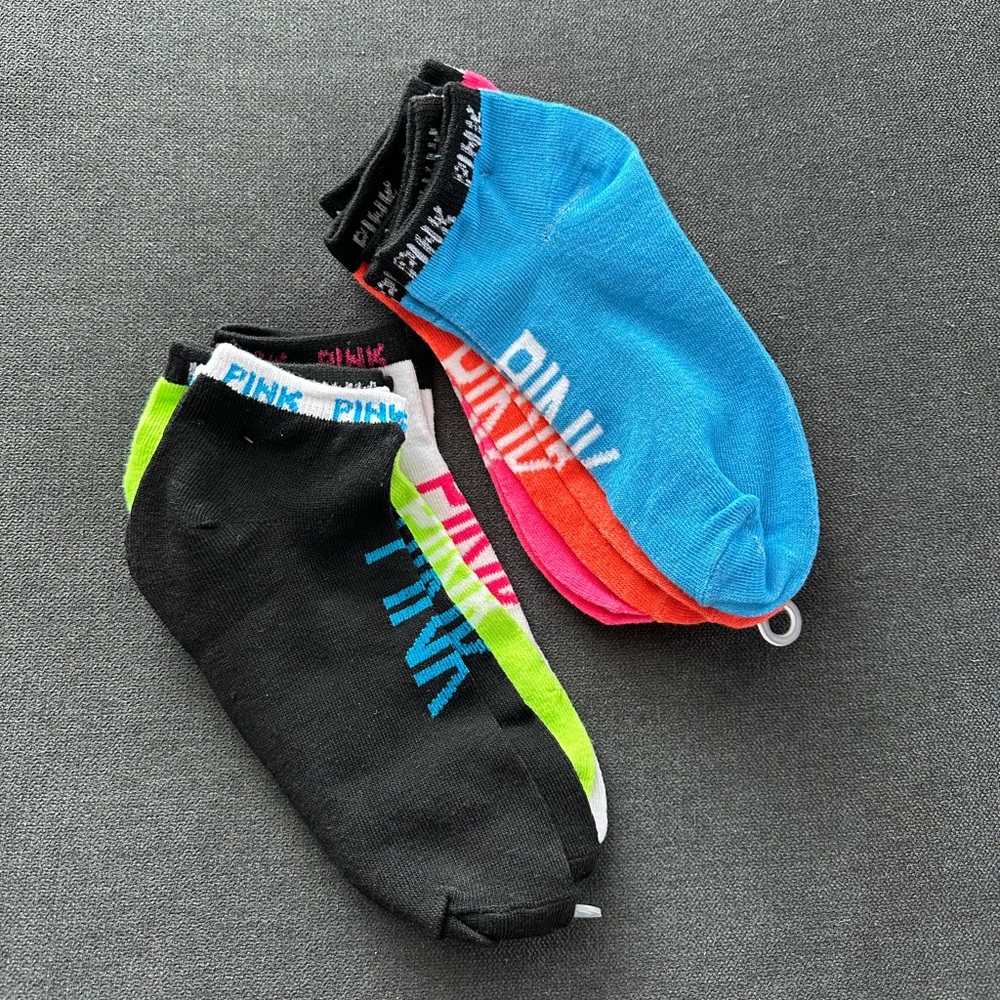 PINK socks , 6 pair